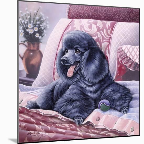 Black Poodle-Jenny Newland-Mounted Giclee Print