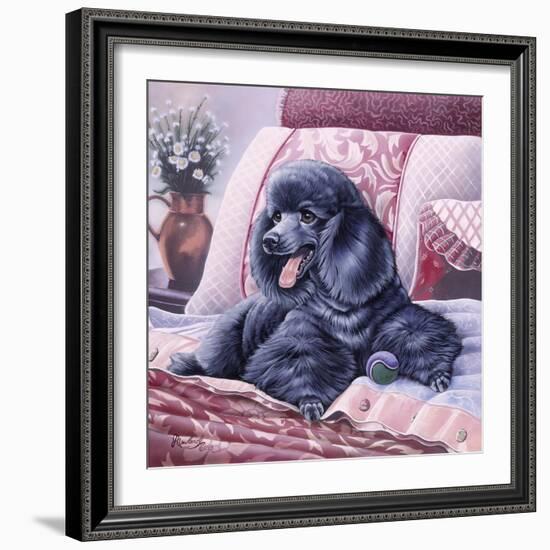 Black Poodle-Jenny Newland-Framed Giclee Print