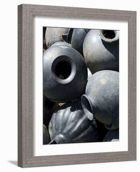 Black Pottery Typical of Oaxaca Area, Mexico, North America-Robert Harding-Framed Photographic Print