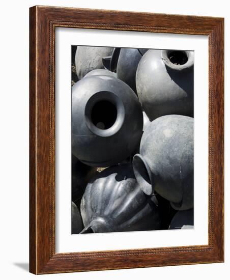 Black Pottery Typical of Oaxaca Area, Mexico, North America-Robert Harding-Framed Photographic Print