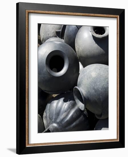 Black Pottery Typical of Oaxaca Area, Mexico, North America-Robert Harding-Framed Photographic Print