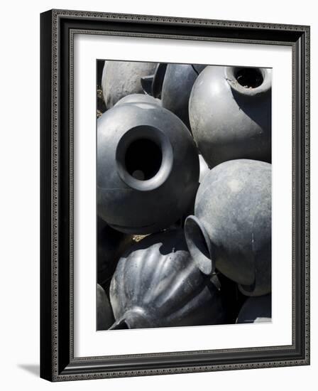 Black Pottery Typical of Oaxaca Area, Mexico, North America-Robert Harding-Framed Photographic Print