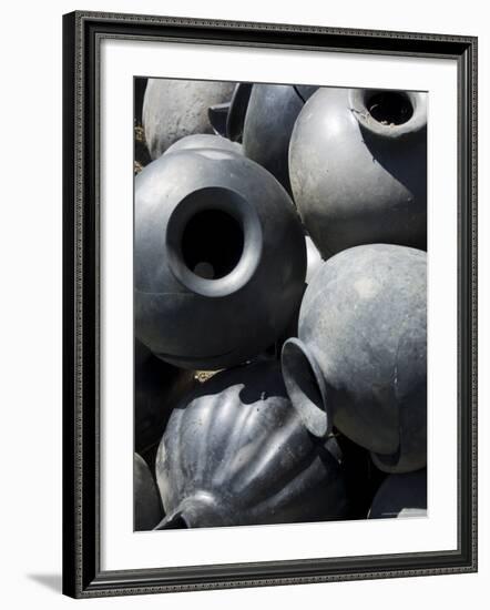 Black Pottery Typical of Oaxaca Area, Mexico, North America-Robert Harding-Framed Photographic Print