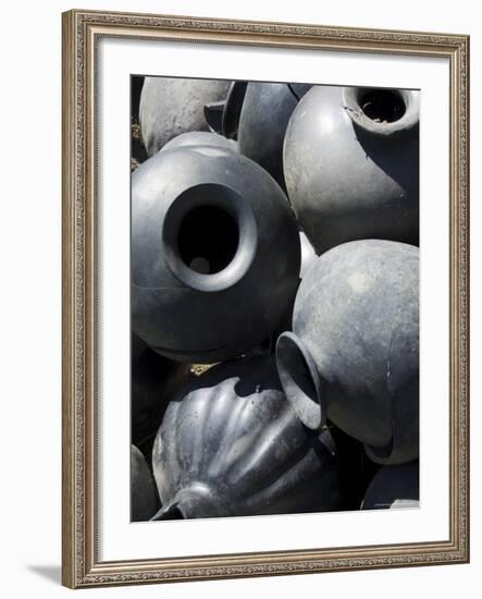 Black Pottery Typical of Oaxaca Area, Mexico, North America-Robert Harding-Framed Photographic Print