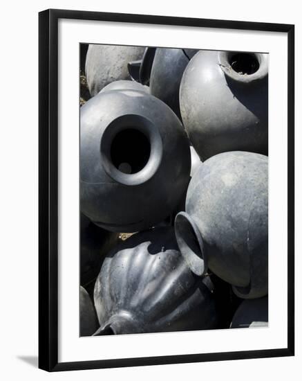 Black Pottery Typical of Oaxaca Area, Mexico, North America-Robert Harding-Framed Photographic Print