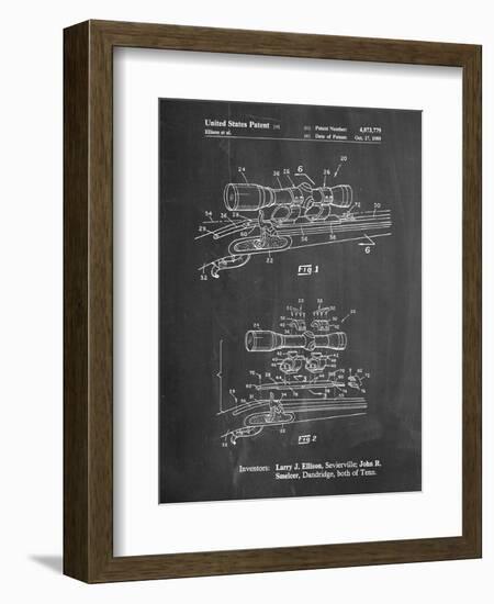 Black Powder Rifle Scope Patent-Cole Borders-Framed Art Print