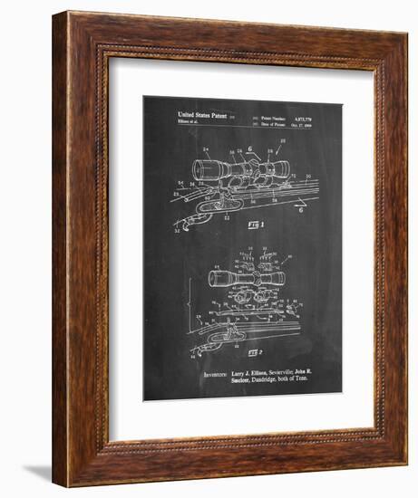 Black Powder Rifle Scope Patent-Cole Borders-Framed Art Print