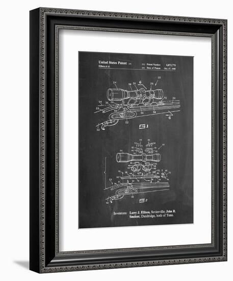 Black Powder Rifle Scope Patent-Cole Borders-Framed Art Print