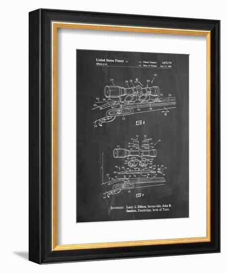 Black Powder Rifle Scope Patent-Cole Borders-Framed Art Print