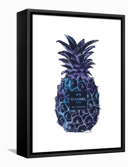 Black Purple Pineapple-Amanda Greenwood-Framed Stretched Canvas