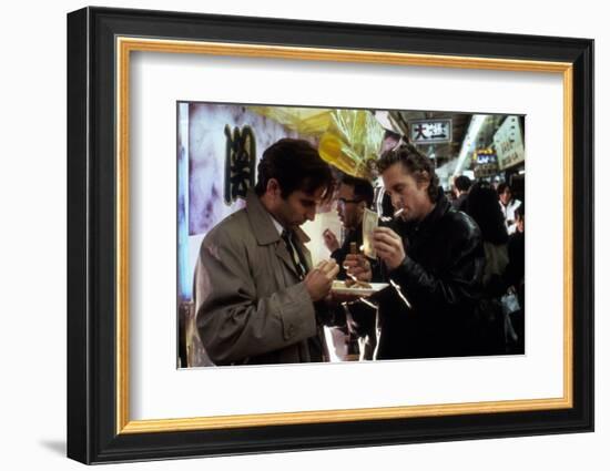 Black Rain by Ridley Scott with Andy Garcia and Michael Douglas, 1989 (photo)-null-Framed Photo