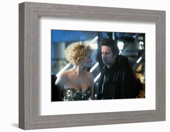 Black Rain by Ridley Scott with Kate Capshaw and Michael Douglas, 1989 (photo)-null-Framed Photo