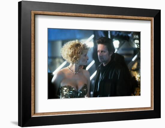 Black Rain by Ridley Scott with Kate Capshaw and Michael Douglas, 1989 (photo)-null-Framed Photo