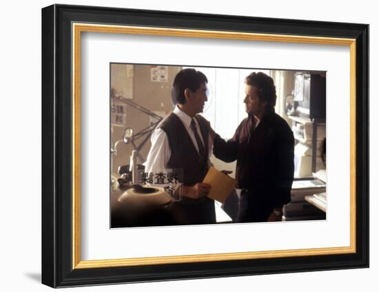 Black Rain by Ridley Scott with Ken Takakura and Michael Douglas, 1989 (photo)-null-Framed Photo