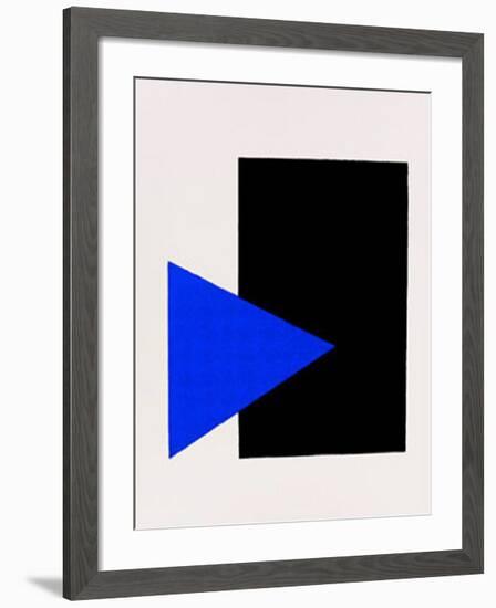 Black Rectangle, Blue Triangle, c.1915-Kasimir Malevich-Framed Serigraph