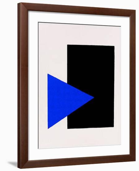 Black Rectangle, Blue Triangle, c.1915-Kasimir Malevich-Framed Serigraph