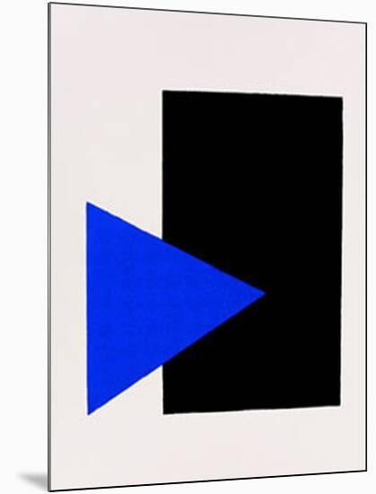 Black Rectangle, Blue Triangle, c.1915-Kasimir Malevich-Mounted Serigraph