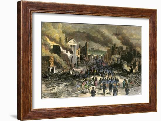 Black Regiment of the Union Army Entering Richmond, April 3, 1865, Near the End of the Civil War-null-Framed Giclee Print