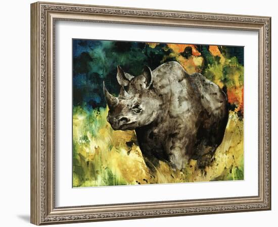 Black Rhino-Sydney Edmunds-Framed Giclee Print