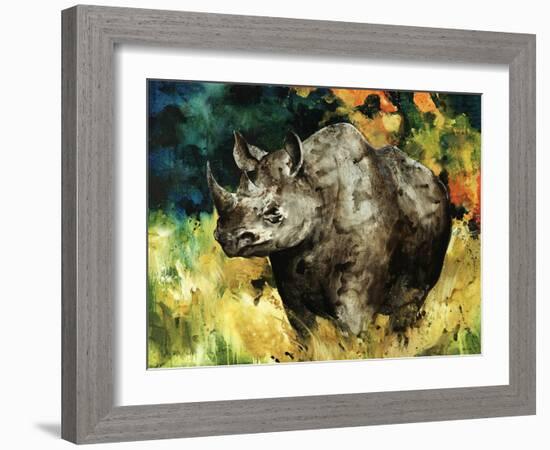 Black Rhino-Sydney Edmunds-Framed Giclee Print