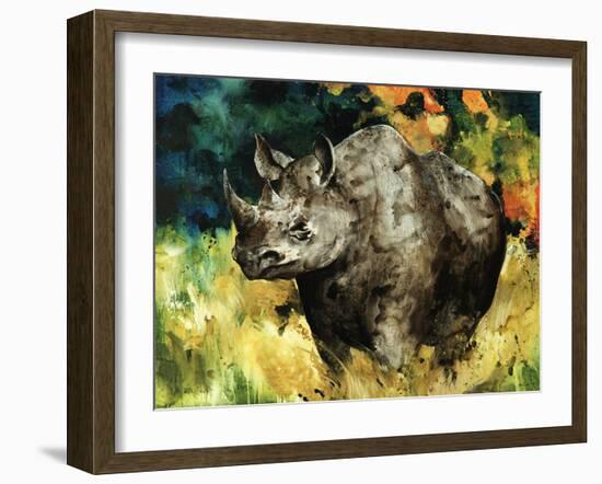 Black Rhino-Sydney Edmunds-Framed Giclee Print