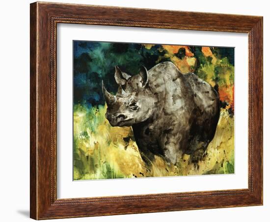 Black Rhino-Sydney Edmunds-Framed Giclee Print