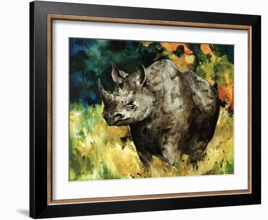 Black Rhino-Sydney Edmunds-Framed Giclee Print