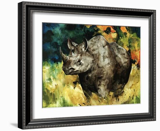 Black Rhino-Sydney Edmunds-Framed Giclee Print