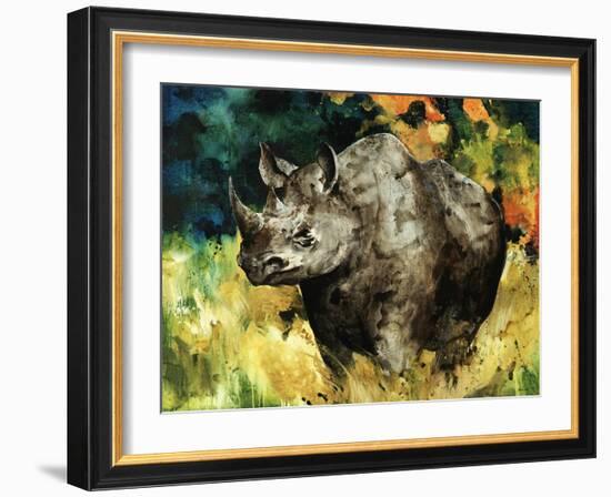 Black Rhino-Sydney Edmunds-Framed Giclee Print