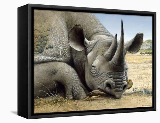 Black Rhino-Harro Maass-Framed Premier Image Canvas