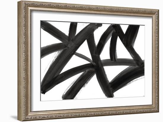 Black Roads Abstract-Emily Navas-Framed Art Print