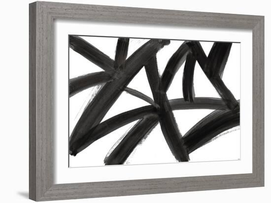 Black Roads Abstract-Emily Navas-Framed Art Print