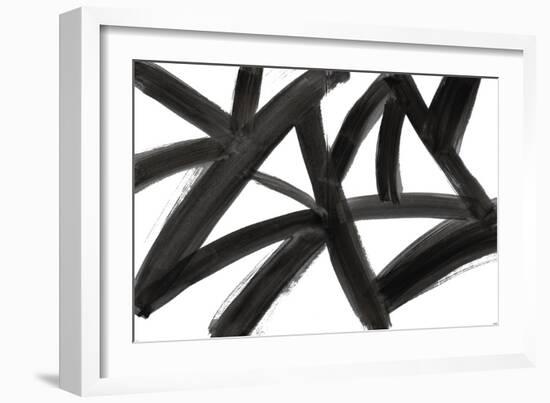 Black Roads Abstract-Emily Navas-Framed Art Print