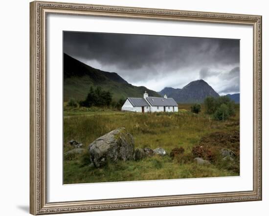 Black Rock Cottage and Buachaille Etive Mor, Glen Coe, Highland Region, Scotland, United Kingdom-Patrick Dieudonne-Framed Photographic Print