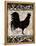 Black Rooster 1-Diane Stimson-Framed Stretched Canvas