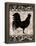 Black Rooster 1-Diane Stimson-Framed Stretched Canvas