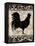 Black Rooster 1-Diane Stimson-Framed Stretched Canvas