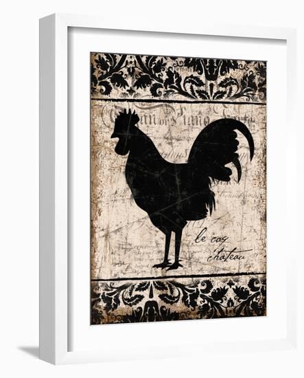 Black Rooster 2-Diane Stimson-Framed Art Print