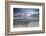 Black Sand and Full Moon as Surreal Scenery at Skagsanden Beach, Flakstad, Nordland County-Roberto Moiola-Framed Photographic Print