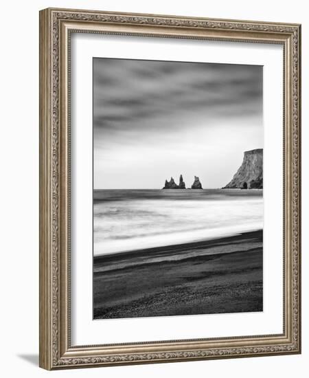 Black Sand Beach at Vik, Iceland-Nadia Isakova-Framed Photographic Print