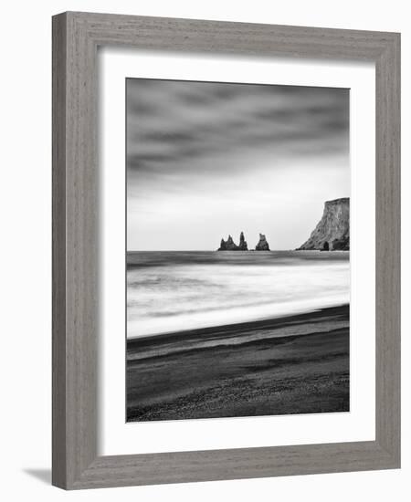 Black Sand Beach at Vik, Iceland-Nadia Isakova-Framed Photographic Print