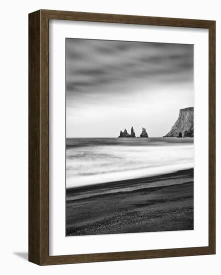 Black Sand Beach at Vik, Iceland-Nadia Isakova-Framed Photographic Print