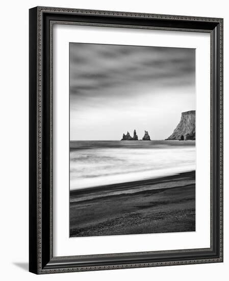 Black Sand Beach at Vik, Iceland-Nadia Isakova-Framed Photographic Print