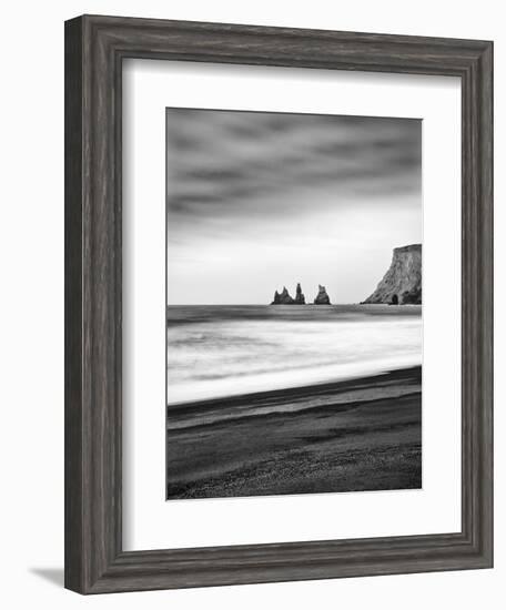 Black Sand Beach at Vik, Iceland-Nadia Isakova-Framed Photographic Print
