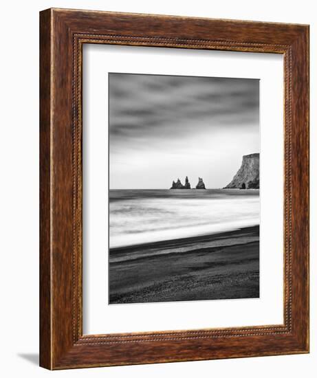 Black Sand Beach at Vik, Iceland-Nadia Isakova-Framed Photographic Print