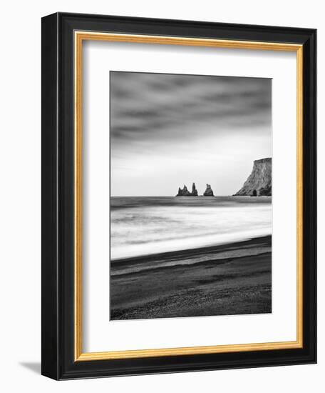Black Sand Beach at Vik, Iceland-Nadia Isakova-Framed Photographic Print