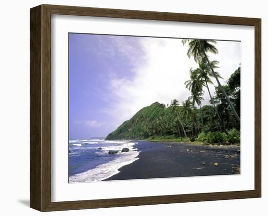 Black Sand Beach, Dominica-Michael DeFreitas-Framed Photographic Print