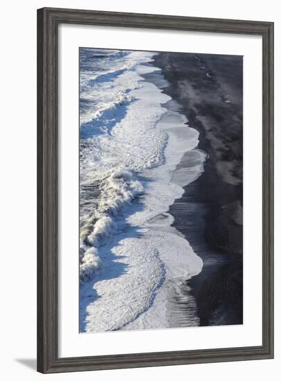 Black Sand Beach Near Vik, Iceland-Chuck Haney-Framed Photographic Print