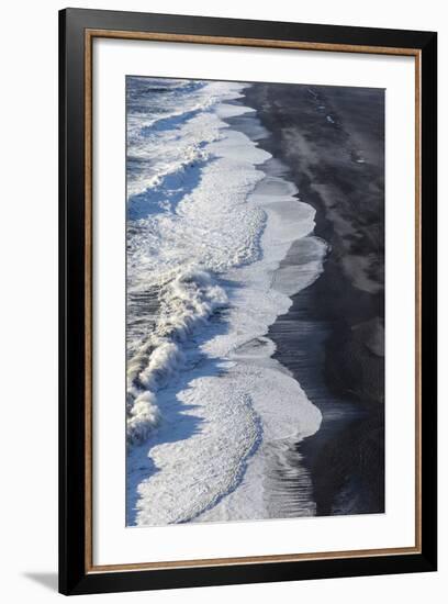 Black Sand Beach Near Vik, Iceland-Chuck Haney-Framed Photographic Print