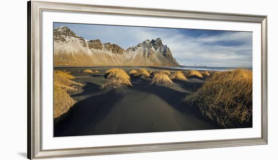 Black Sand, Kambhorn (Mountain), Stokksnes (Headland), Hornsvik (Lake), East Iceland, Iceland-Rainer Mirau-Framed Photographic Print